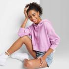 Women's Cropped Hooded Sweatshirt - Wild Fable Mauve Xxs, Pink