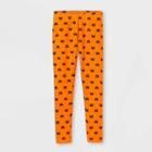 Girls' Halloween Leggings - Cat & Jack Dark Orange