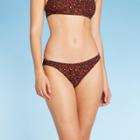 Women's Textured Hipster Bikini Bottom - Xhilaration Animal Print Xs, Women's, Black
