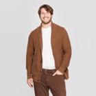 Men's Big & Tall Button-up Mock Neck Sweater - Goodfellow & Co Brown