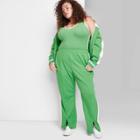 Women's Plus Size High-rise Track Pants - Wild Fable Green