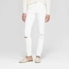 Women's High-rise Destructed Stain Repel Jeggings - Universal Thread White