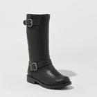 Girls' Ethelyn Tall Buckle Fashion Boots - Cat & Jack Black