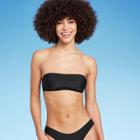 Women's Pull Over Bandeau Bikini Top - Wild Fable Black Xxs