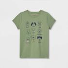 Girls' 'pups' Short Sleeve Graphic T-shirt - Cat & Jack Army Green