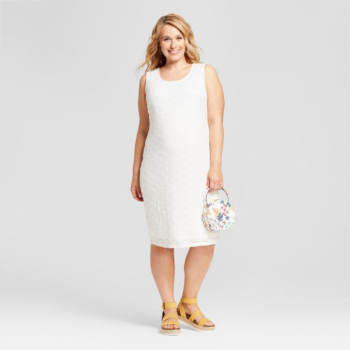 Maternity Plus Size Sleeveless Lace Tank Dress - Isabel Maternity By Ingrid & Isabel White 4x, Infant Girl's