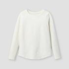 Girls' Sparkle Long Sleeve T-shirt - Cat & Jack Cream