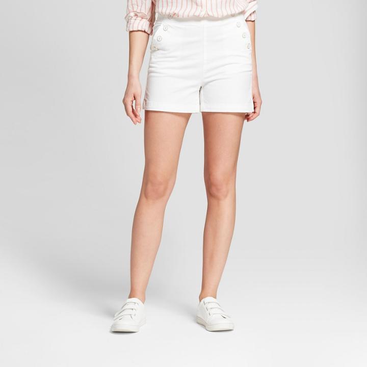 Women's Sailor Shorts - A New Day White
