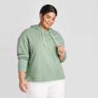 Women's Plus Size Crewneck Hoodie Sweatshirt - Universal Thread Green 1x, Women's,