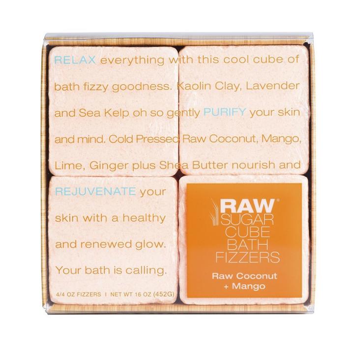 Raw Sugar Cube Bath Fizzers - Raw Coconut Mango Bath Bomb
