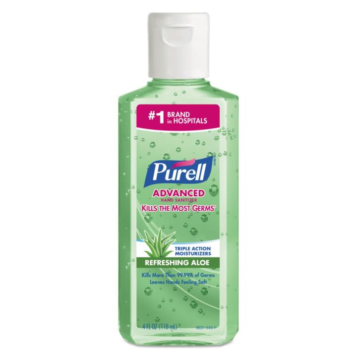Purell Advanced Instant Hand Sanitizer With Aloe 4oz Flip-cap Bottle