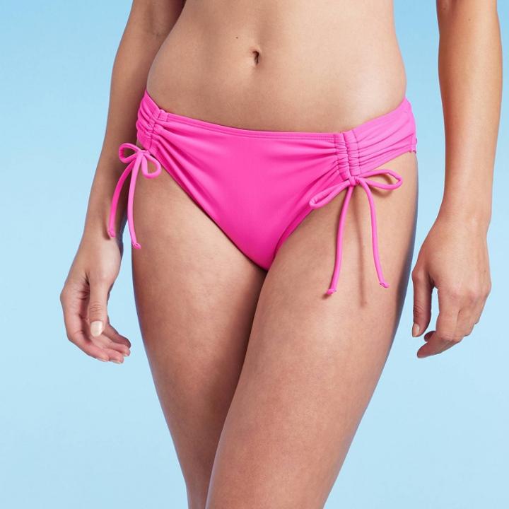 Shade & Shore Women's Cinched Side-tie Hipster Bikini Bottom - Shade &