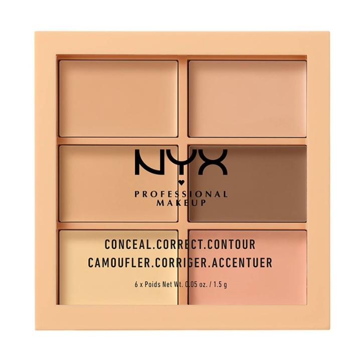 Nyx Professional Makeup Color Correct Palette Conceal, Correct, Contour Light - 0.15oz, Adult Unisex