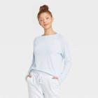 Women's Long Sleeve Linen T-shirt - A New Day Blue