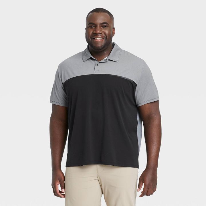 Men's Contrast Polo Shirt - All In Motion Black