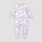 Burt's Bees Baby Baby Girls' Organic Cotton Mosaic Bloom Jumpsuit - Purple Newborn, Girl's, Beige