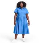 Plus Size Short Sleeve Shirtdress - Alexis For Target Blue