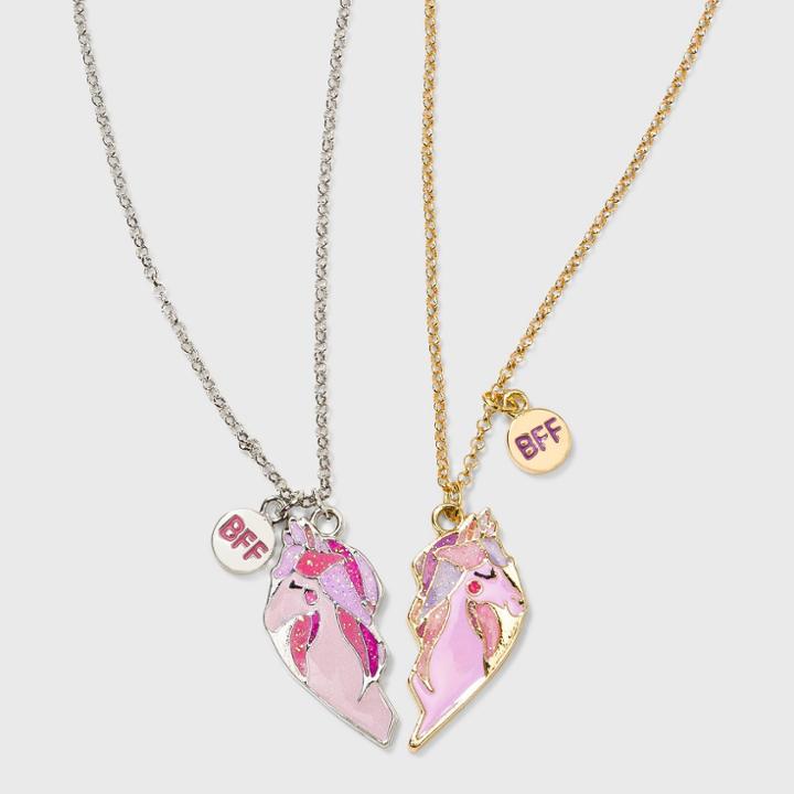 Girls' Broken Heart Unicorn Necklace Set - Cat & Jack , Gold/silver