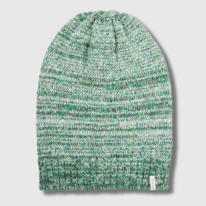 Isotoner Women's Yarn Flip Hat - Green One Size, Ivory
