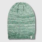 Isotoner Women's Yarn Flip Hat - Green One Size, Ivory