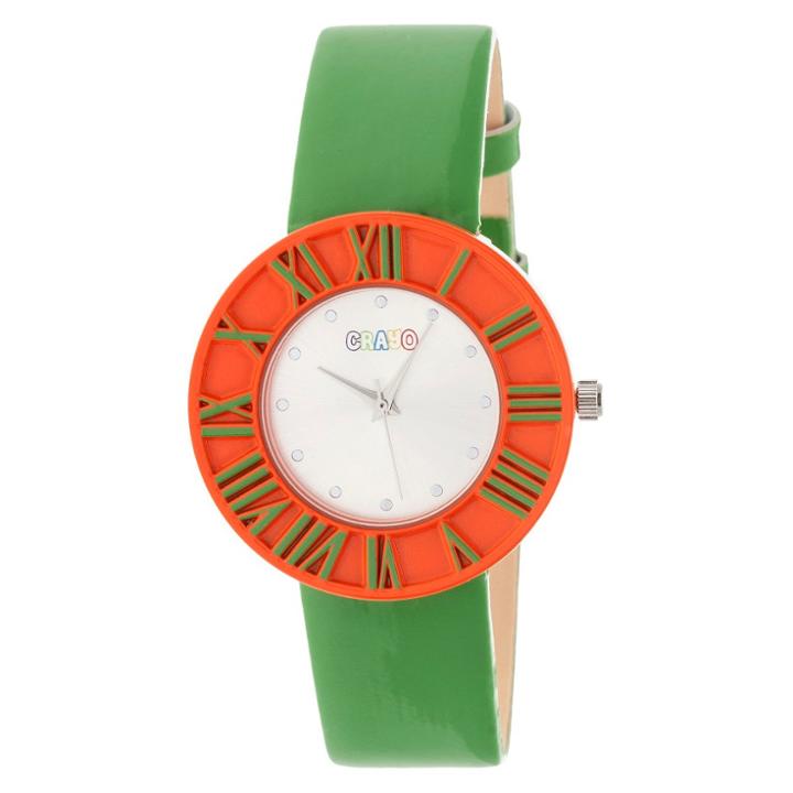 Women's Crayo Prestige Polyurethane Strap Watch-green, Green