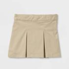 Toddler Girls' Pleated Twill Uniform Skorts - Cat & Jack Dark Khaki