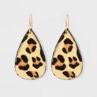 Target Animal Teardrop Earrings - A New Day Brown/gold