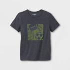 Boys' Sports Interactive Short Sleeve Graphic T-shirt - Cat & Jack Heather Charcoal Gray