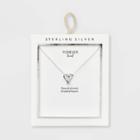 No Brand Sterling Silver Open Heart Pendant Necklace -