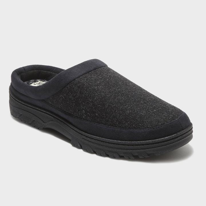 Men's Dluxe By Dearfoams Orville Scuff Slide Slippers - Black