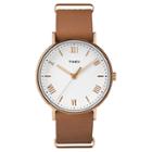 Women's Timex Watch With Leather Strap - Rose Gold/tan