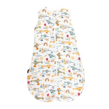 Bebe Au Lait Muslin Bedtime Swaddle Wrap - Narwhal 12-18 Months, Pink/blue/yellow