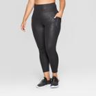 Women's Plus Size High - Waisted Printed 7/8 Leggings - Joylab Black