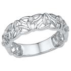 Target 1/20 Ct. T.w. Round Diamond Prong Set Fashion Ring In Sterling Silver (7.5), Girl's, White