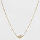Sugarfix By Baublebar 14k Gold Plated Crystal Evil Eye Link Chain Necklace - Gold
