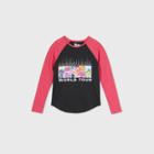 Girls' Trolls 'world Tour' Long Sleeve T-shirt - Gray/pink