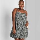 Women's Plus Size Floral Print Sleeveless Dress - Wild Fable Black 2x, Women's,
