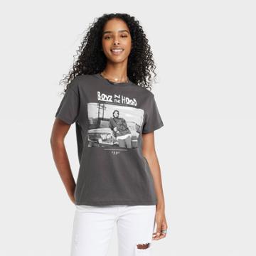 Women's Boyz N The Hood Short Sleeve Graphic T-shirt - Charcoal Gray