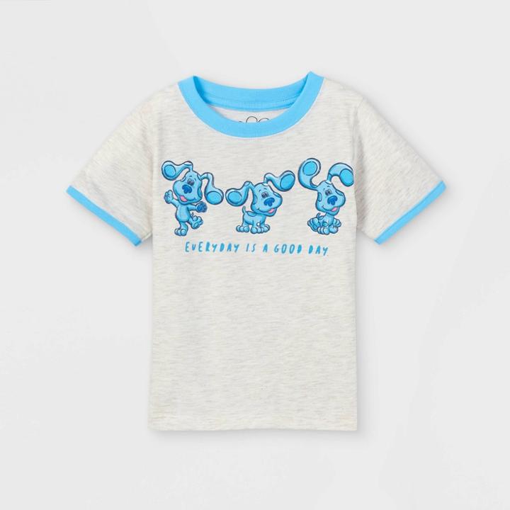 Nickelodeon Toddler Boys' Blue's Clues Short Sleeve Graphic T-shirt - Gray
