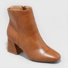 Women's Adele Heeled Dress Boots - A New Day Cognac