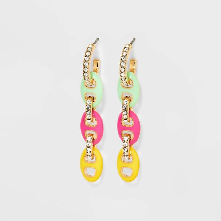 Sugarfix By Baublebar Mixed Media Link Chain Drop Earrings,