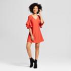 Women's Ruffle Sleeve Shift Dress - 3hearts (juniors') Orange