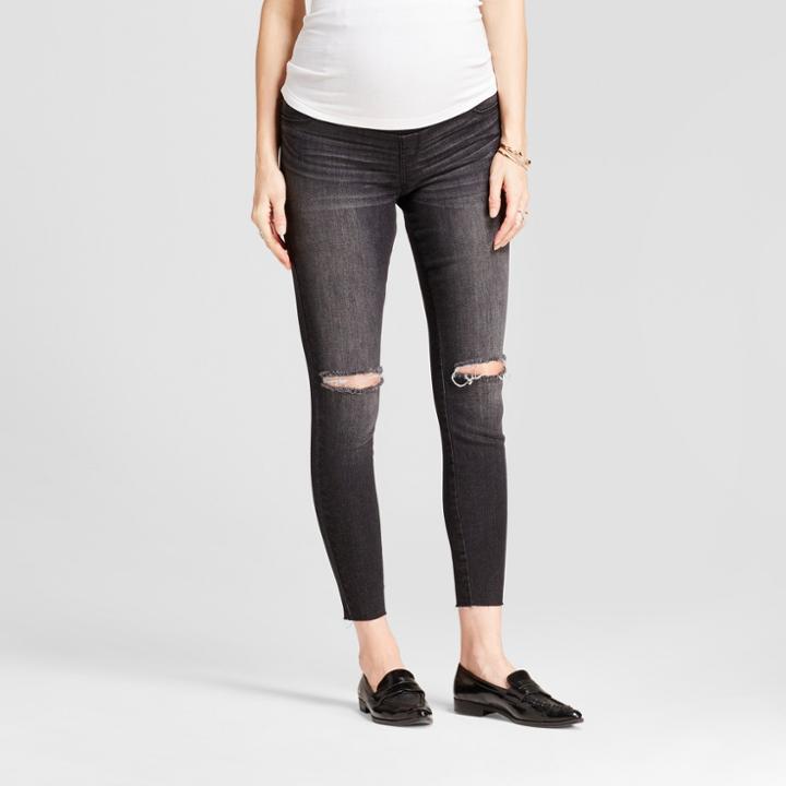 Maternity Crossover Panel Jeggings - Isabel Maternity By Ingrid & Isabel Black Wash