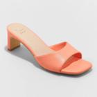Women's Lindie Pumps - A New Day Orange