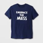 Shinsung Tongsang Men's Short Sleeve Embrace The Mess Graphic T-shirt - Navy