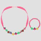 Toddler Girls' Fruit Beaded Necklace And Bracelet Set - Cat & Jack Pink