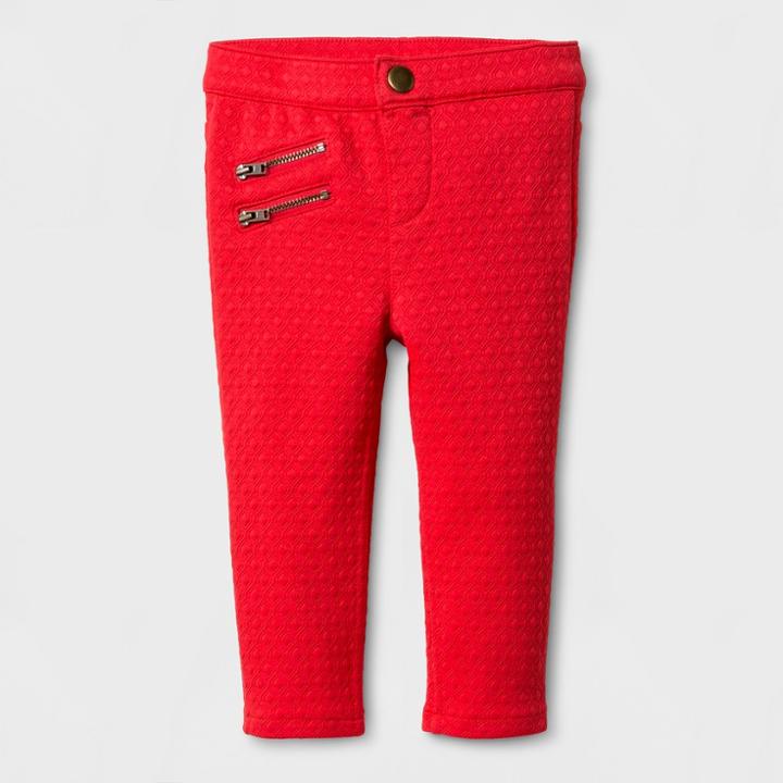 Toddler Girls' Knit Tregging Fashion Pants - Genuine Kids From Oshkosh Rocker Red
