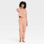 Women's Cropped Fleece Lounge Sweatshirt - Colsie Brown