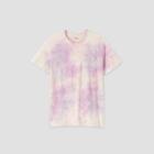 Men's Tie-dye Big & Tall Standard Fit Short Sleeve Crew Neck T-shirt - Goodfellow & Co Purple