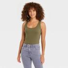 Women's Slim Fit Rib Racerback Tank Top - Universal Thread Green